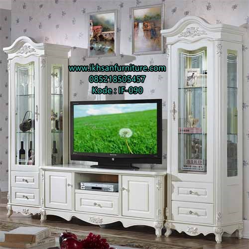 Bufet Tv Lemari Hias Mewah Klasik Terbaru