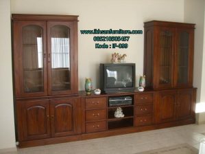 Jual Bufet Tv Mewah Minimalis Jati Terbaru