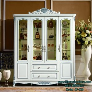 Lemari Pajangan Hias Kaca Klasik Modern