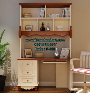 Meja Belajar Rak Buku 4 Laci Terbaru