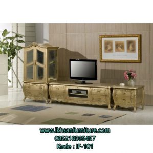 Meja Tv Gold Mewah Minimalis Terbaru
