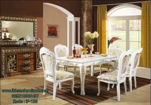 Set Kursi Makan Mewah Ukir Minimalis Terbaru