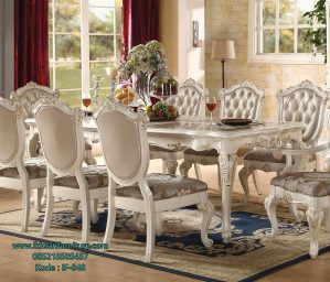 Set Meja Makan Mewah Eropa Klasik