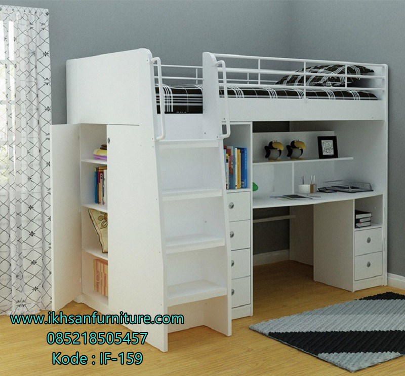 Tempat Tidur Tingkat Anak Minimalis Modern Ikhsan Furniture Jepara