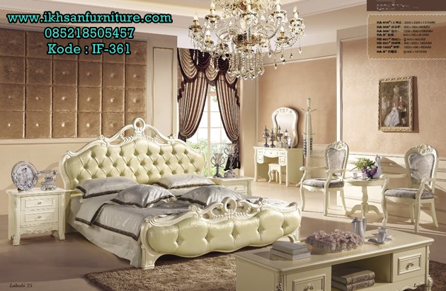 Set Kamar Tidur Ukir Minimalis Yellow Gold