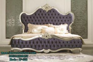 Tempat Tidur Klasik Modern Warna Silver Ungu