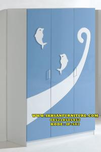 Lemari Baju Anak Laki-laki Biru Putih