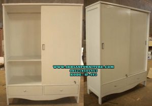 Lemari Baju Anak Sliding 2 Pintu