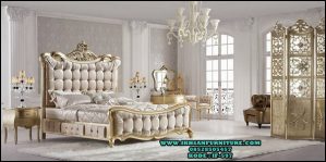 Satu Set Tempat Tidur Gold Princes Style