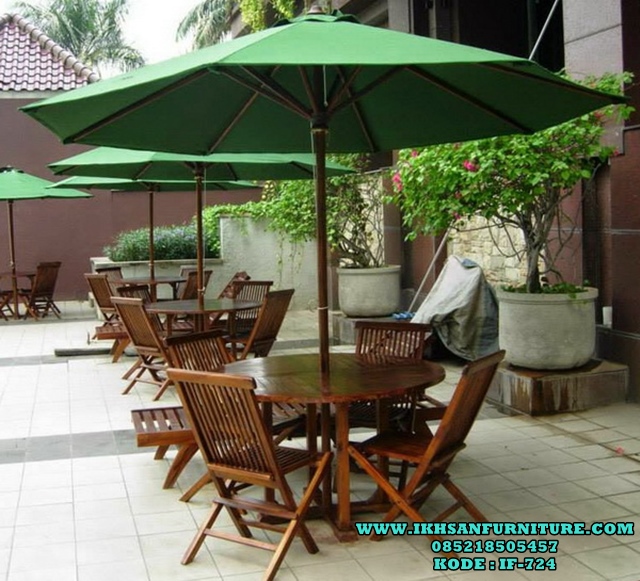 Meja Payung Taman Kayu Jati Murah