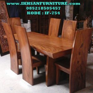 Set Meja Makan Kayu Utuh Solid