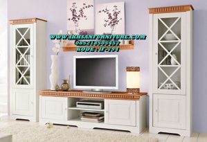Meja Tv Modern Lemari Hias Kaca Cat Duco