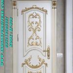 Pintu Kamar Klasik Cat Duco Putih Gold