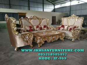 Kursi Tamu Ukir Jepara Mewah Klasik Kayu Jati
