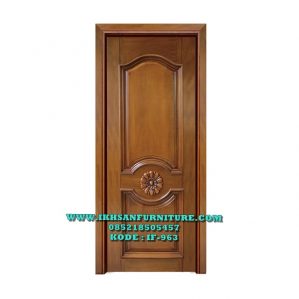 Pintu Kamar Kayu Jati Ukir Bunga