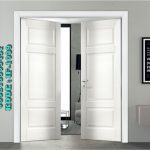 Pintu Kupu Tarung Minimalis Modern Cat Duco Putih Elegan