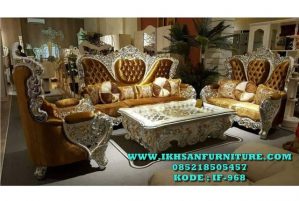 Set Kursi Tamu Klasik Ukir Mewah Kayu Jati
